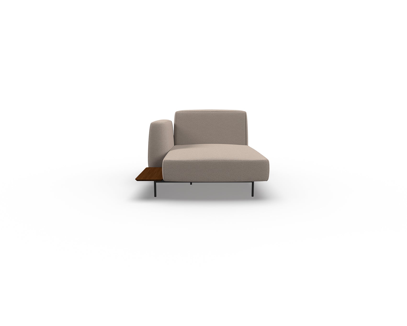Noon Sofa Left Chaise with Shelf